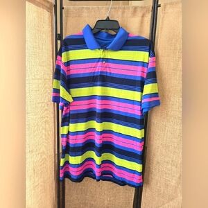 Men's RBX Multicolor Stripe Polo Size XL EUC